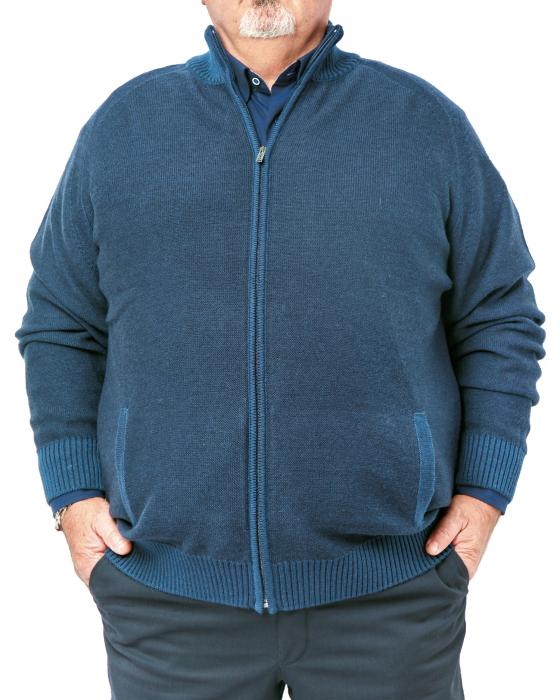 Cardigan melange zip